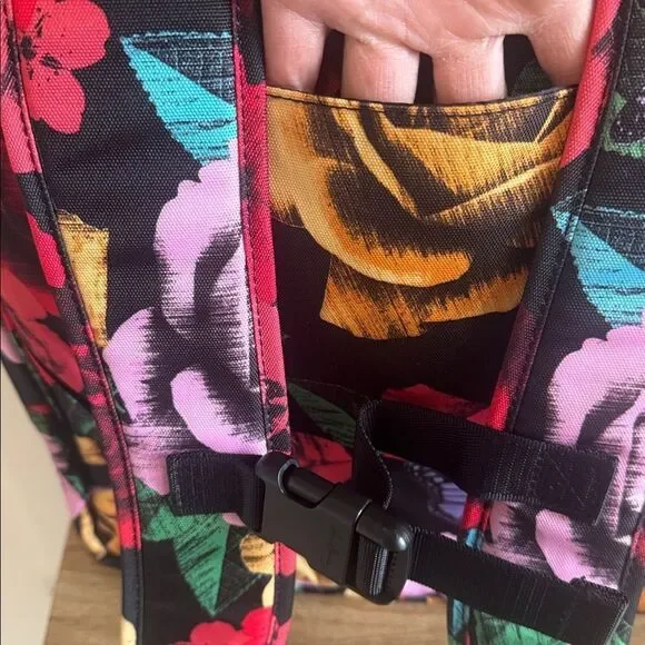 Vera Bradley Grande Laptop Backpack in the Havana Rose Pattern Butterfly Travel - Picture 5 of 12